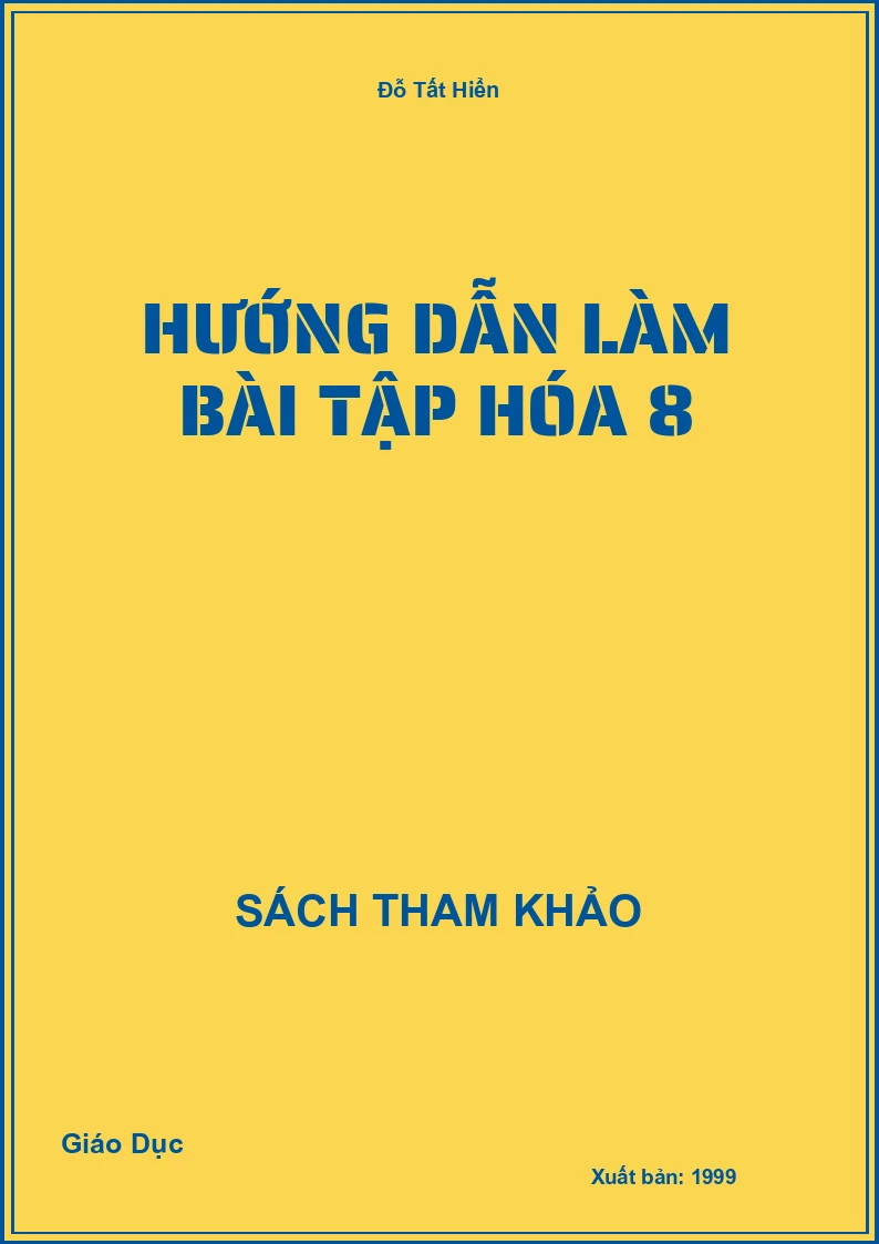 Hướng dẫn làm bài tập hóa 8
