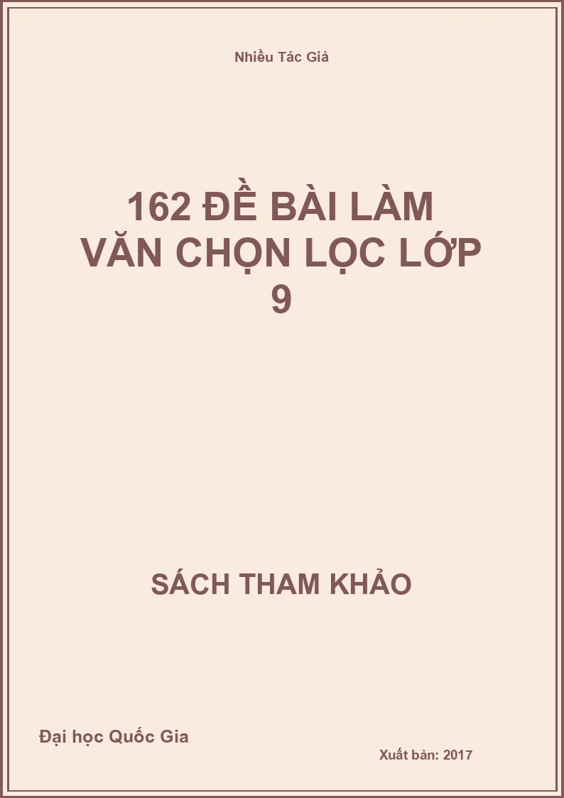 162 đề bài làm văn chọn lọc lớp 9