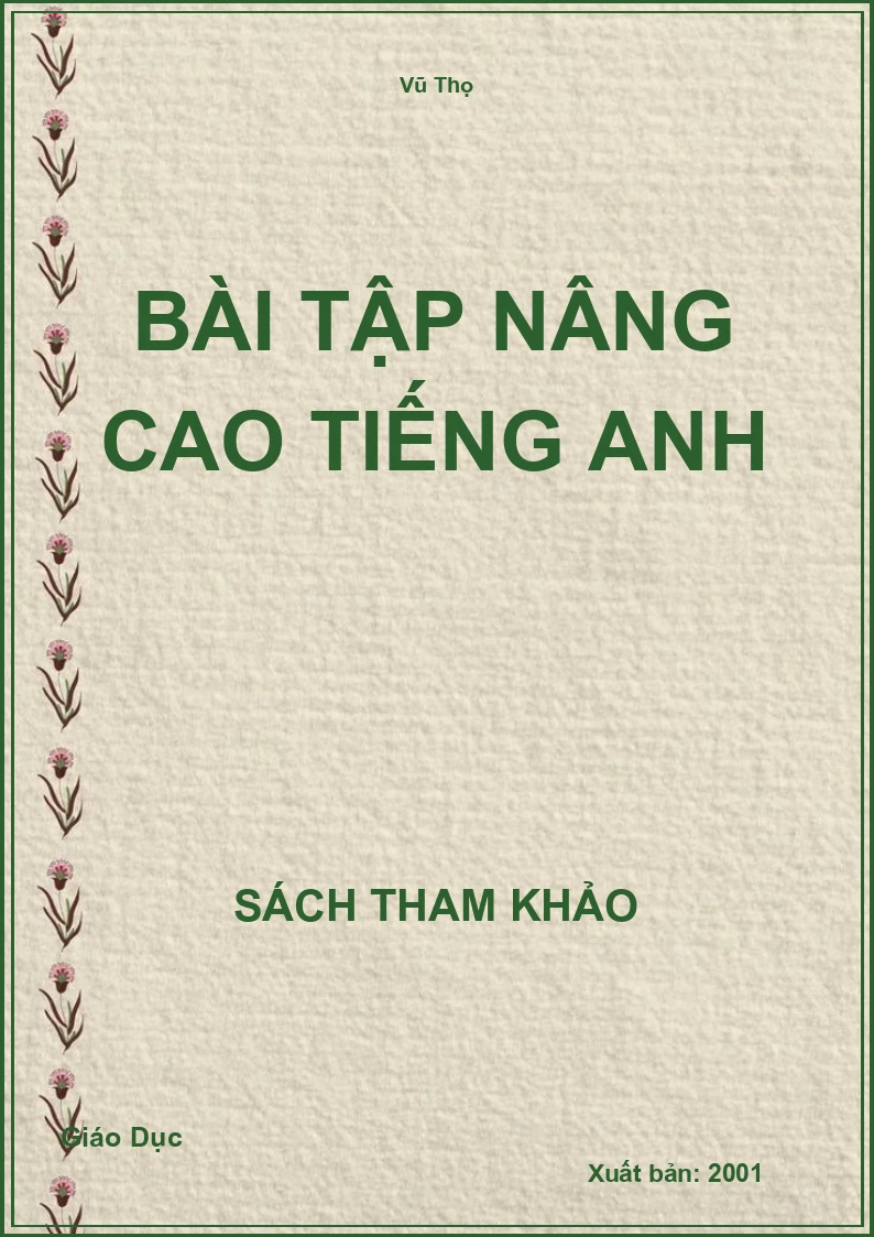 Bài tập nâng cao Tiếng Anh