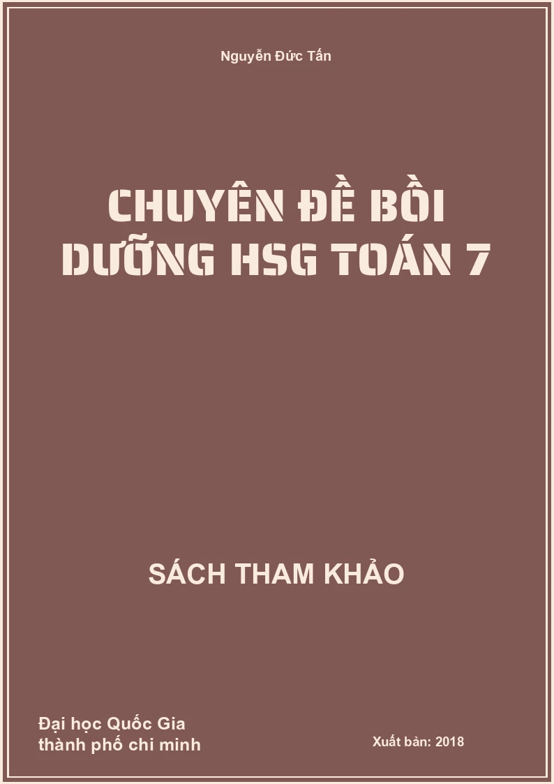 Chuyên đề bồi dưỡng HSG Toán 7