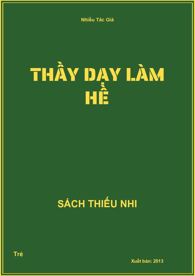 Thầy dạy làm hề