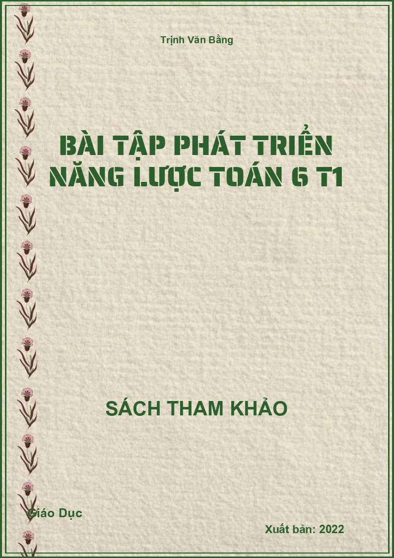 Bài tập phát triển năng lược Toán 6 t1