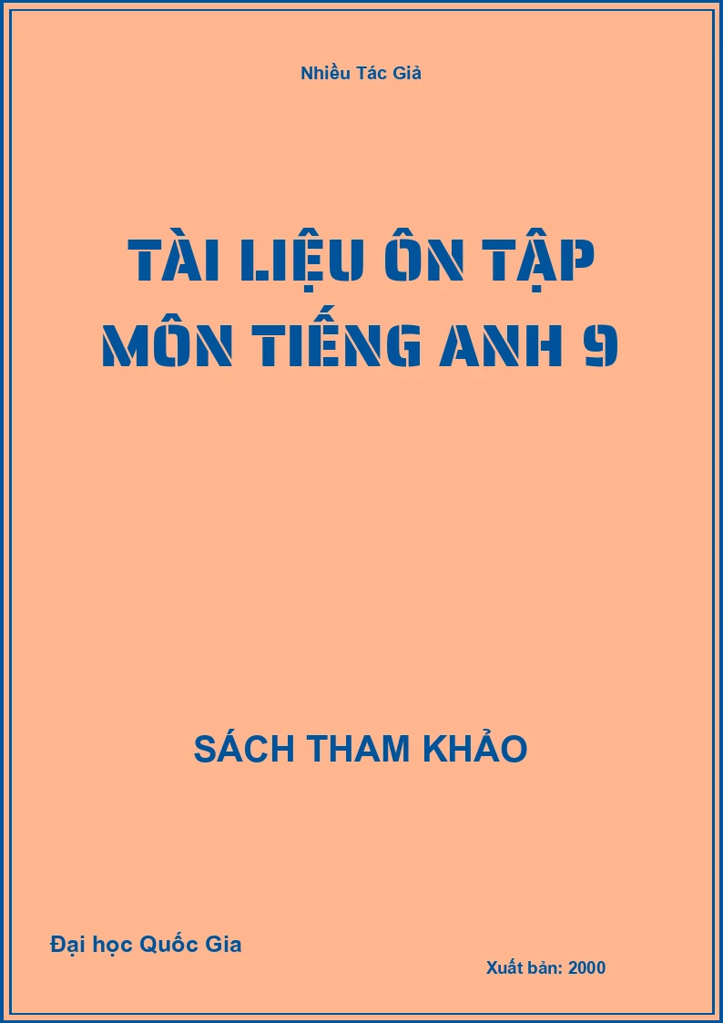 Tài liệu ôn tập môn Tiếng Anh 9