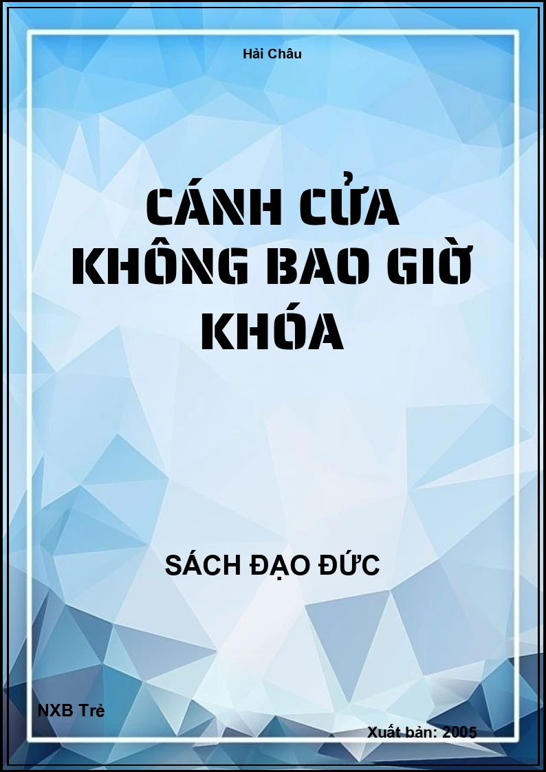 Cánh cửa không bao giờ khóa