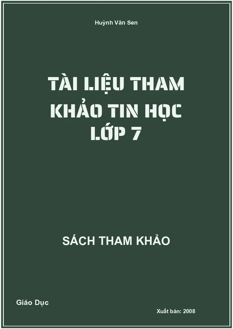 Tài liệu tham khảo tin học lớp 7
