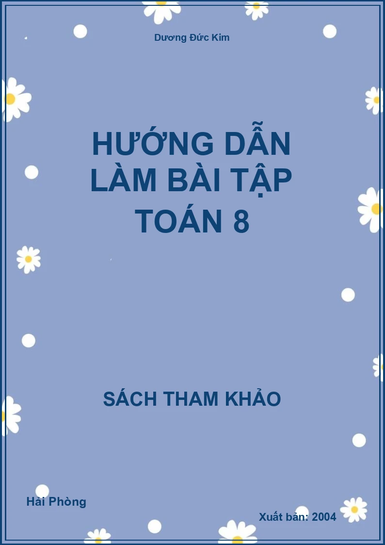 Hướng dẫn làm bài tập Toán 8