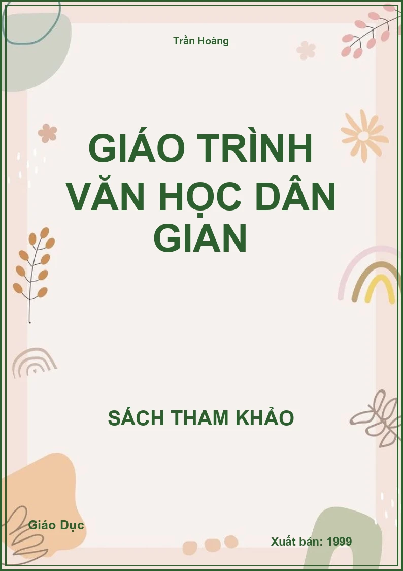 Giáo trình văn học dân gian