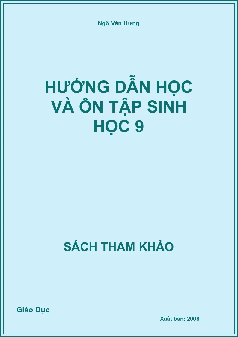Hướng dẫn học và ôn tập Sinh học 9