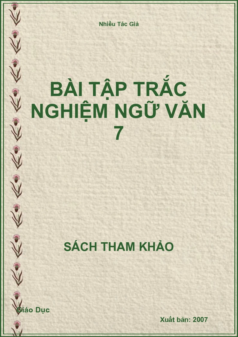 Bài tập trắc nghiệm Ngữ Văn 7
