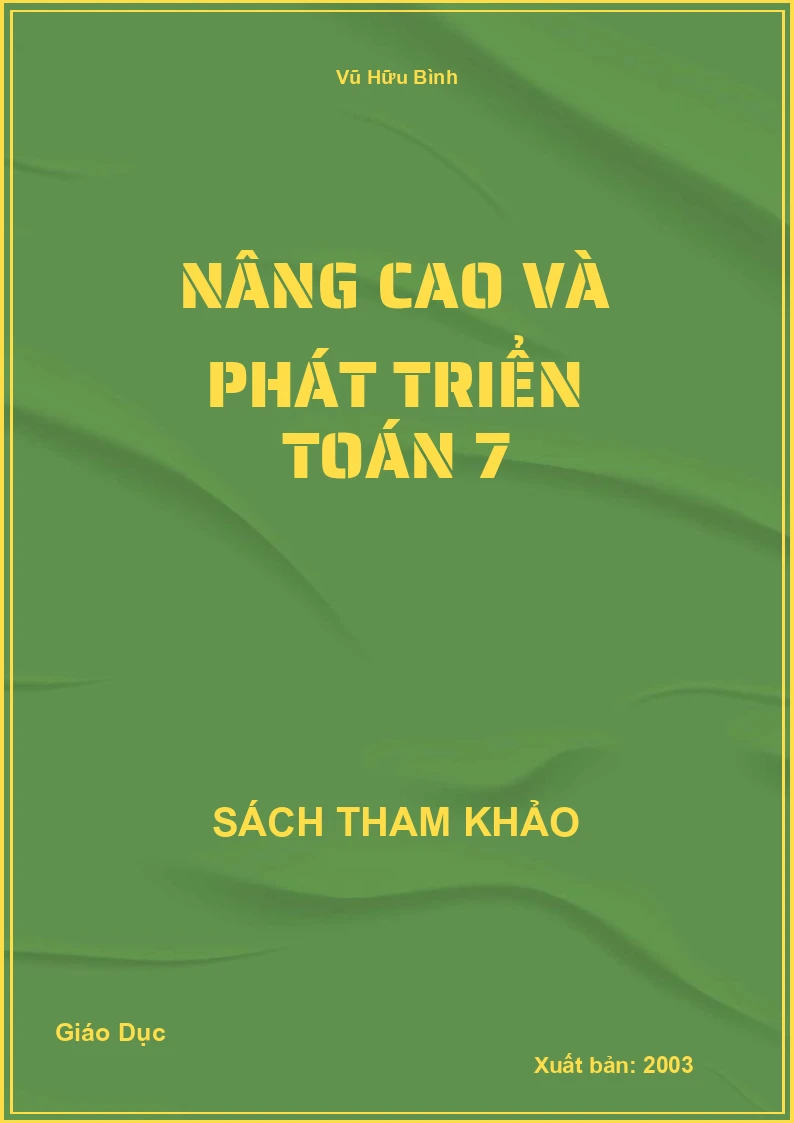 Nâng cao và phát triển Toán 7