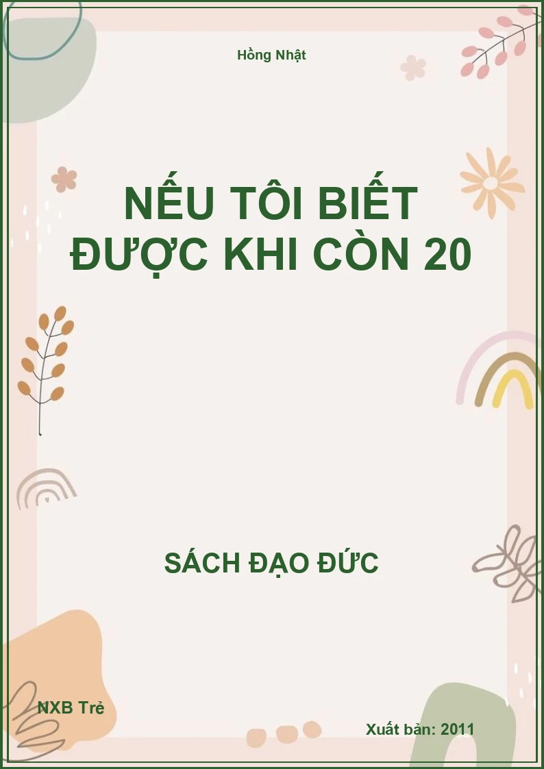 Nếu tôi biết được khi còn 20