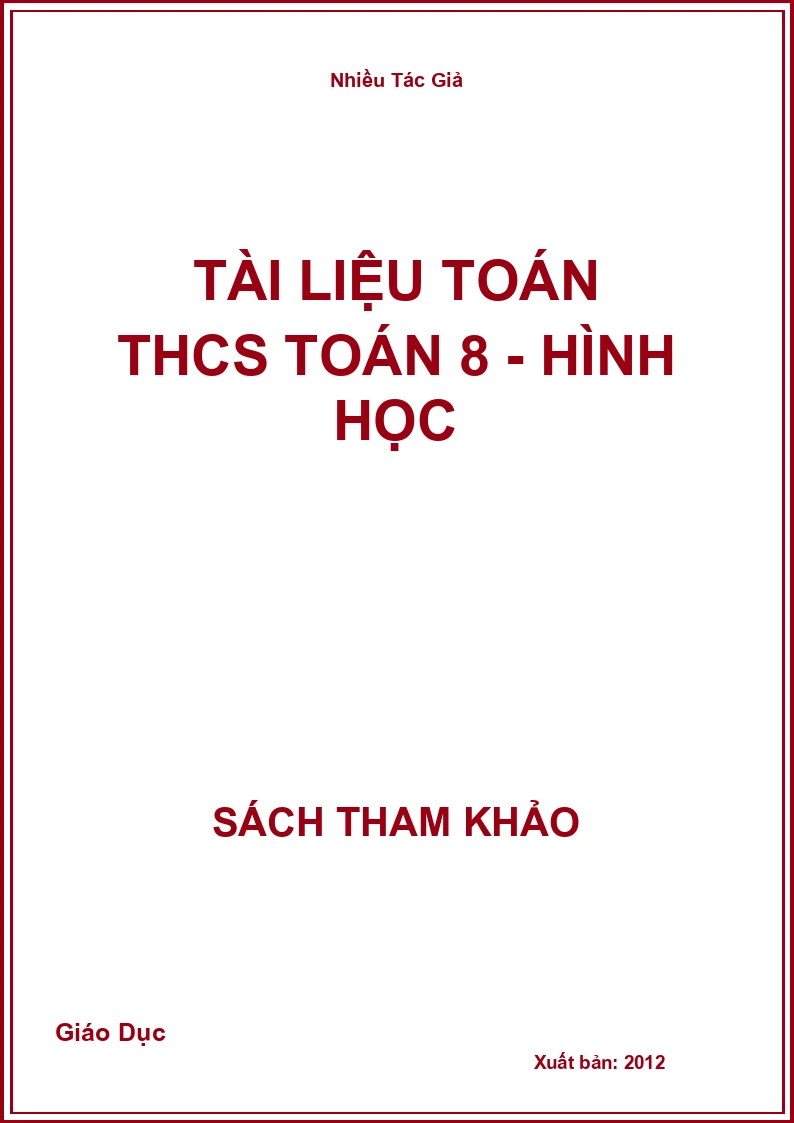 Tài liệu Toán THCS Toán 8 - Hình học