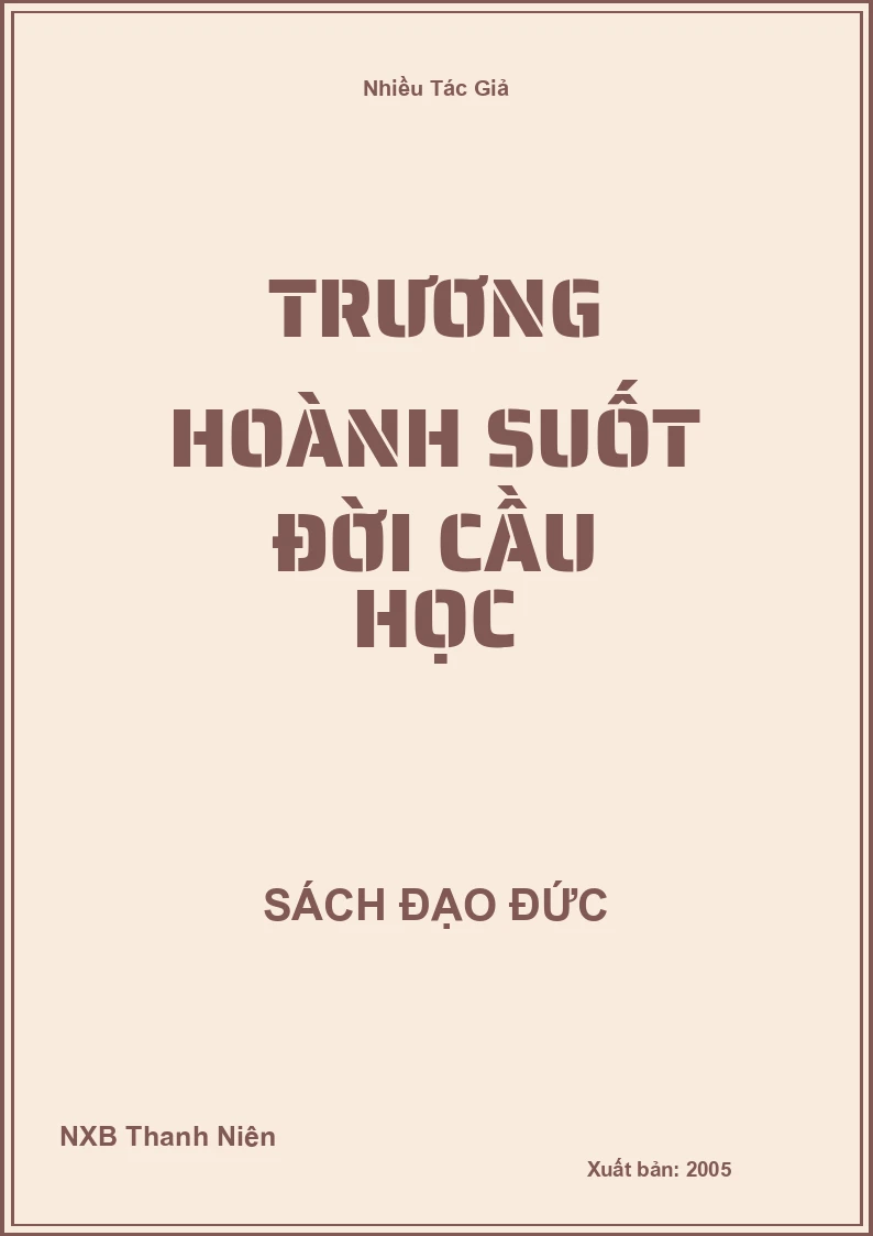 Trương hoành suốt đời cầu học
