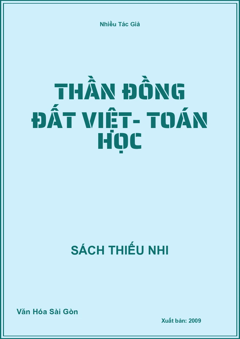 Thần đồng đất Việt- toán học