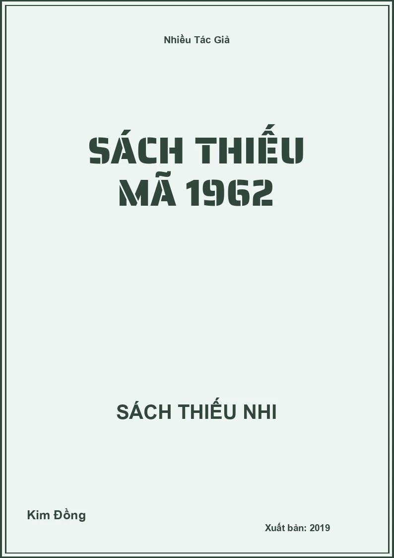 Sách thiếu mã 1962