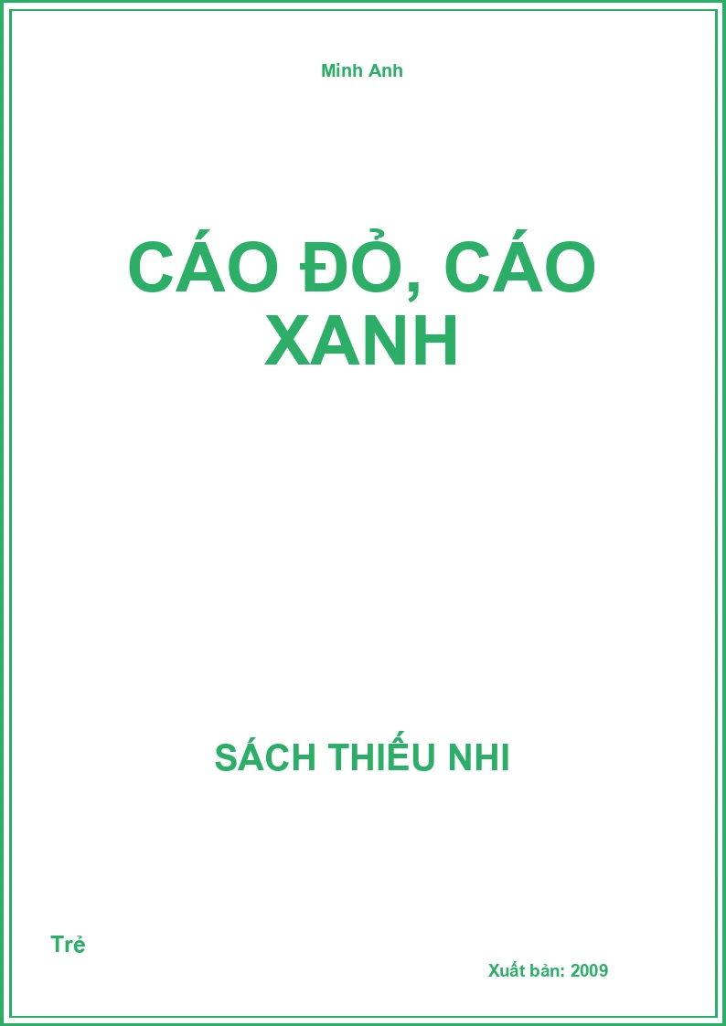 Cáo đỏ, cáo xanh