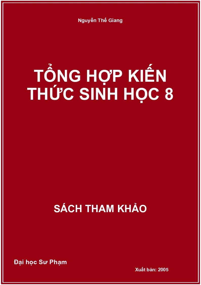 Tổng hợp kiến thức Sinh học 8