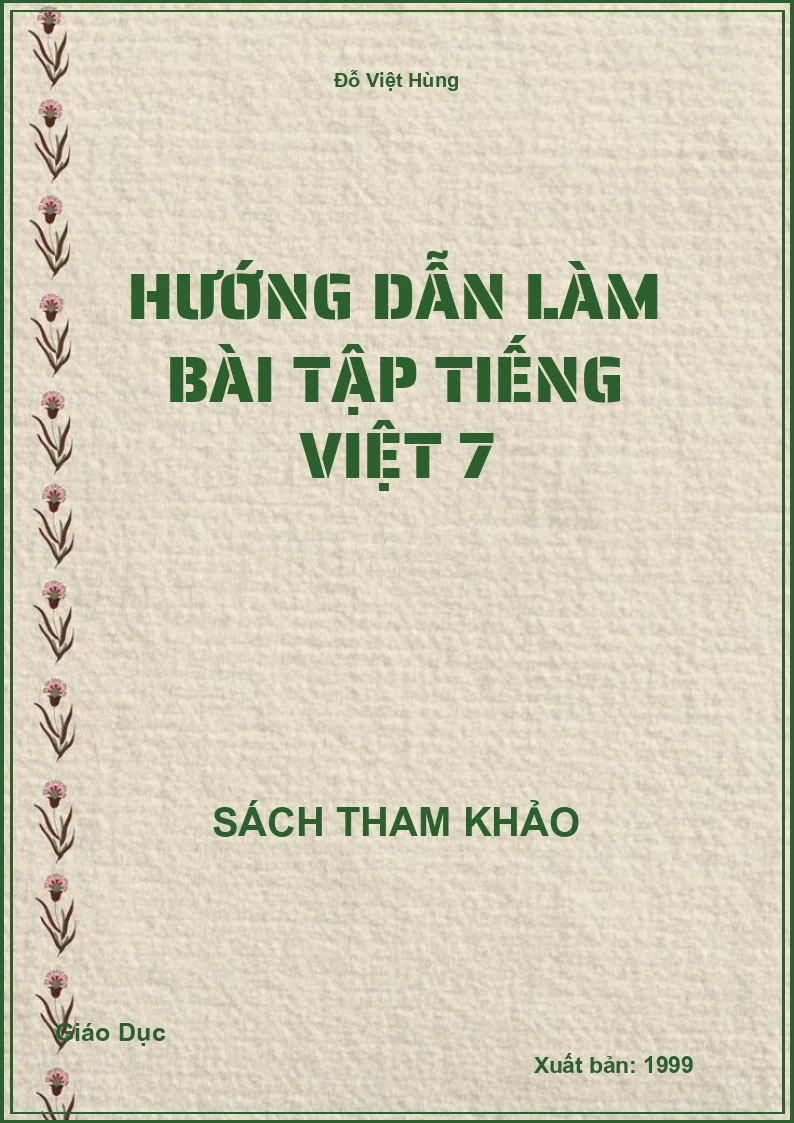 Hướng dẫn làm bài tập tiếng việt 7
