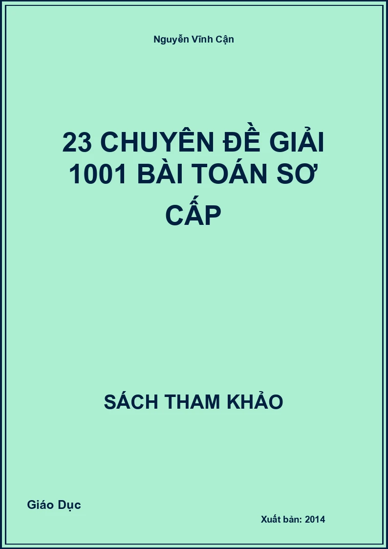 23 Chuyên đề Giải 1001 bài Toán sơ cấp