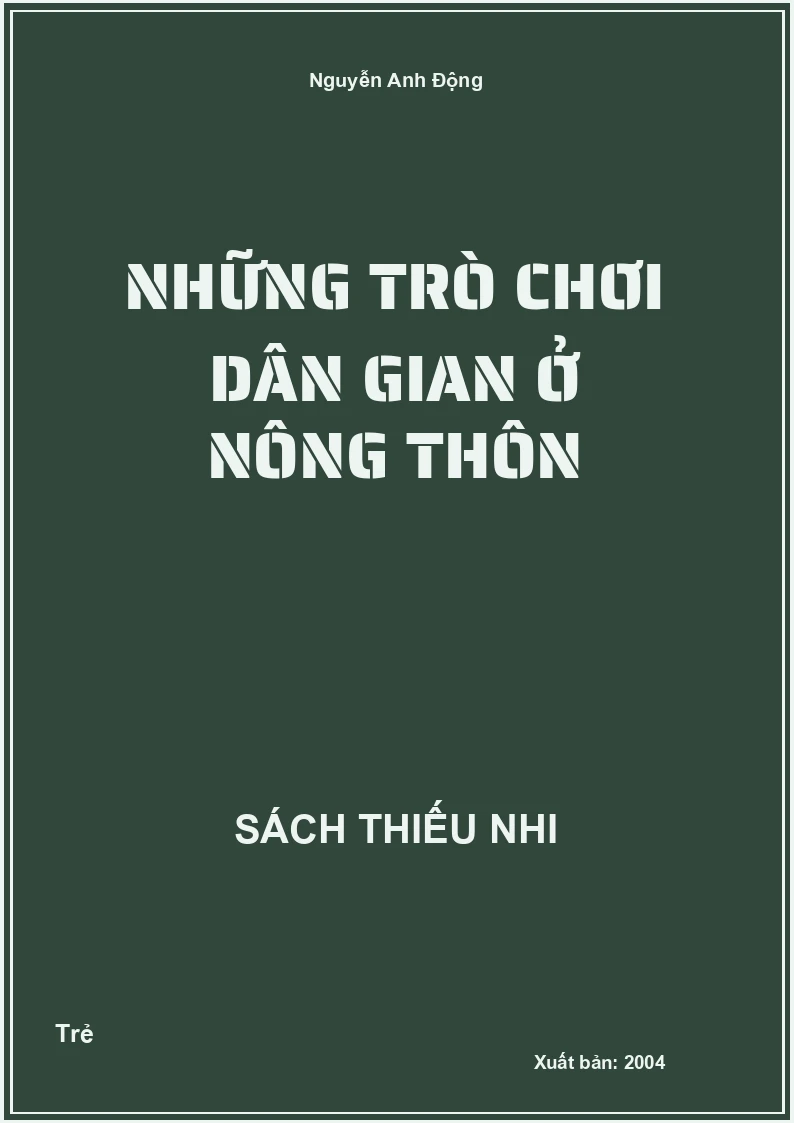 Những trò chơi dân gian ở nông thôn