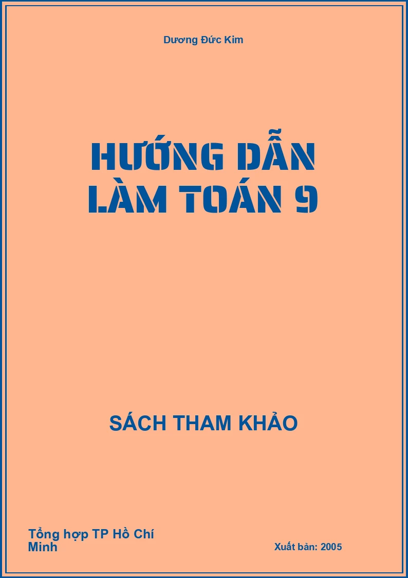 Hướng dẫn làm Toán 9