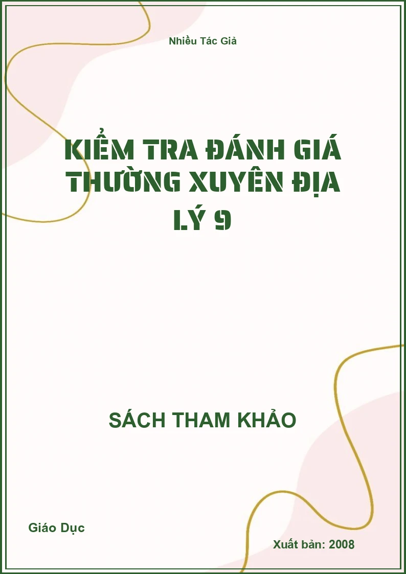 Kiểm tra đánh giá thường xuyên Địa Lý 9