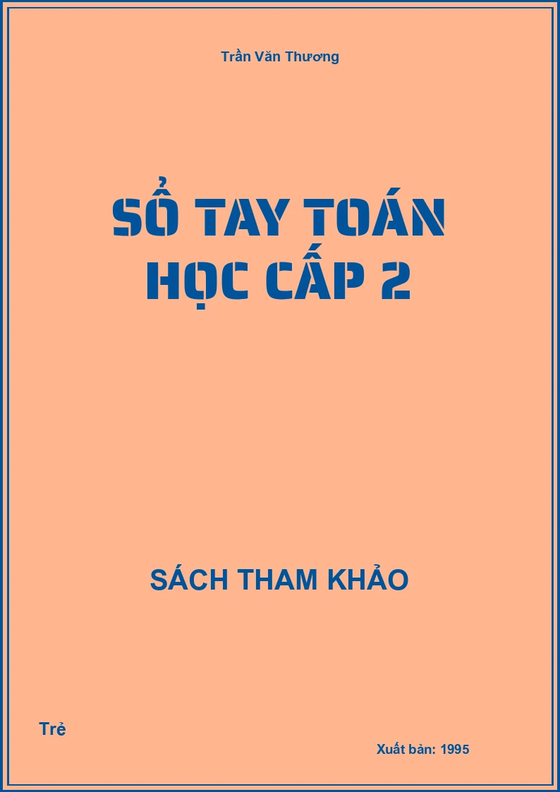 Sổ tay Toán học cấp 2
