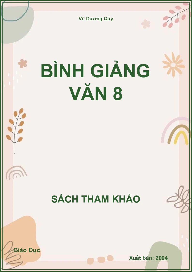 Bình giảng văn 8