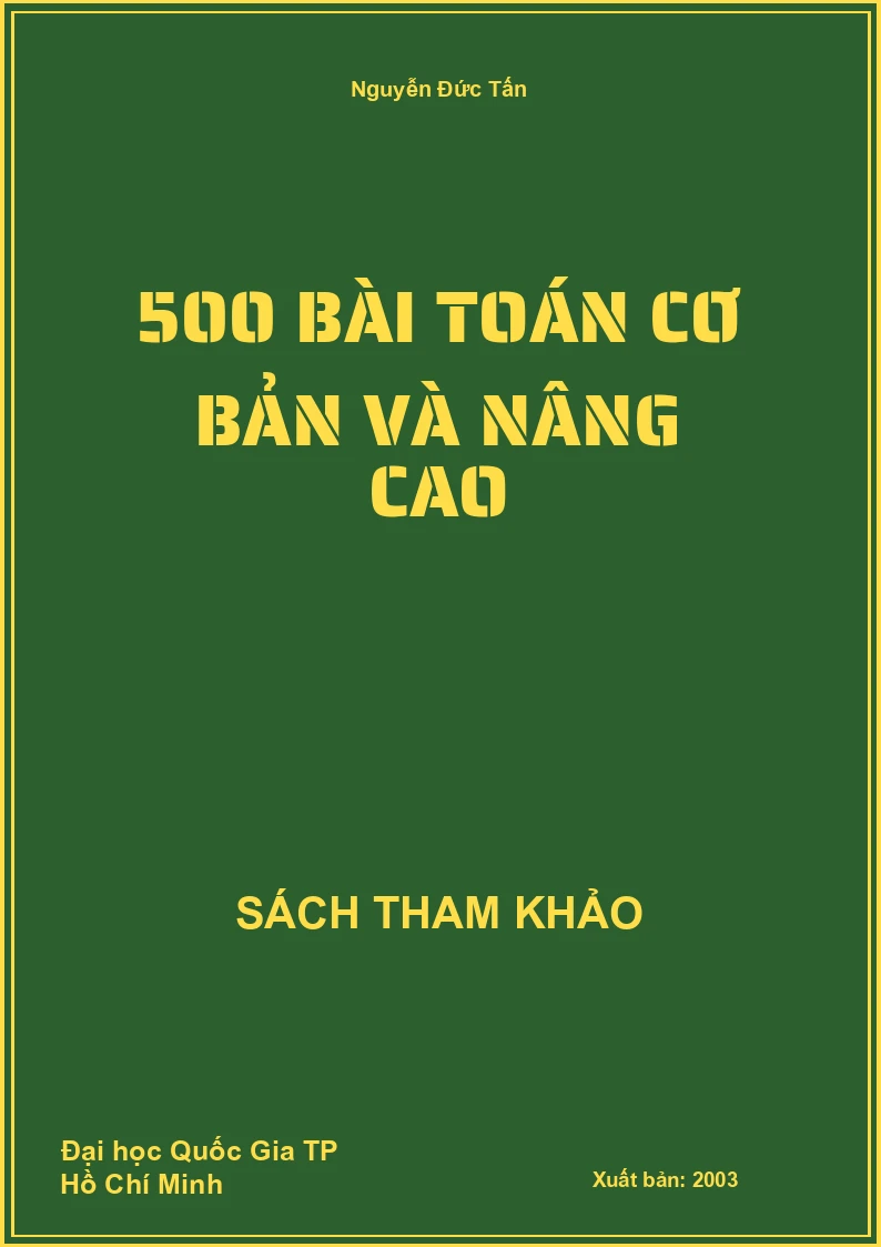 500 Bài Toán cơ bản và nâng cao