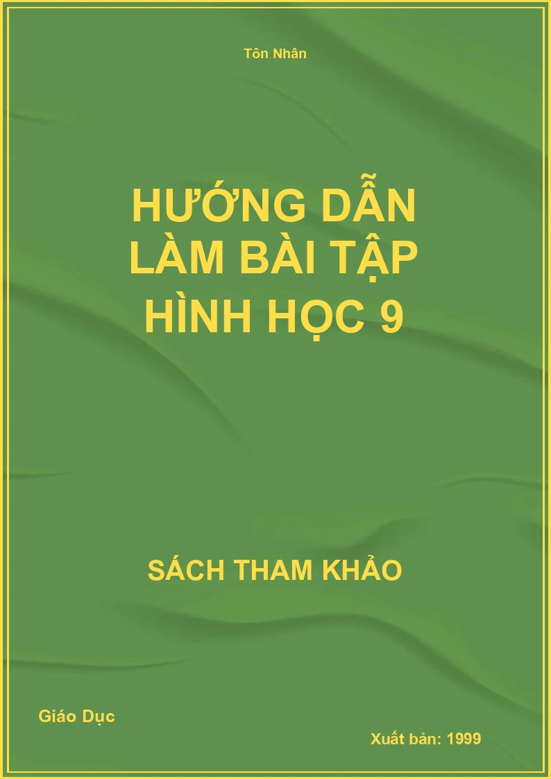 Hướng dẫn làm bài tập hình học 9