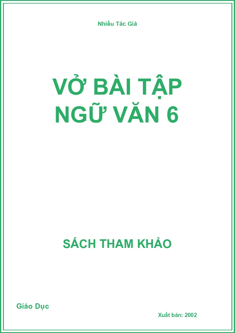 Vở bài tập Ngữ Văn 6