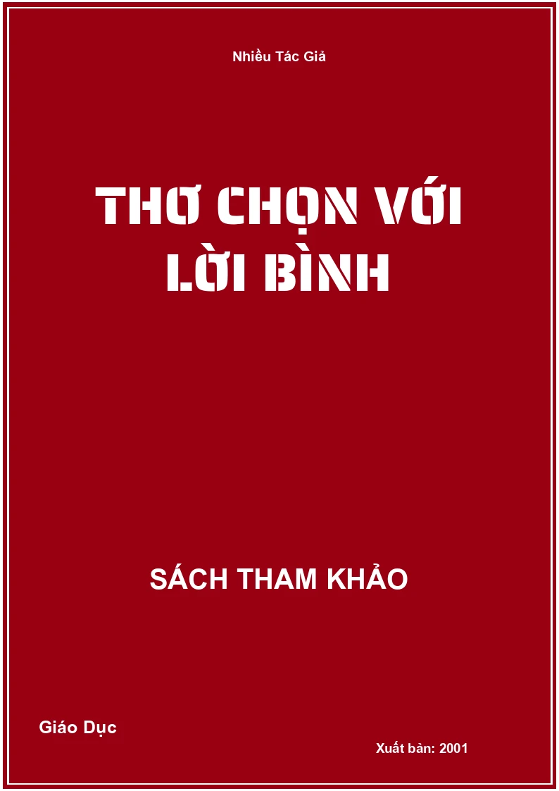 Thơ chọn với lời bình