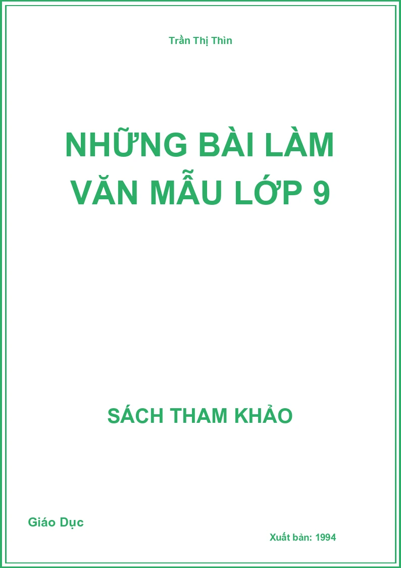 Những bài làm văn mẫu lớp 9