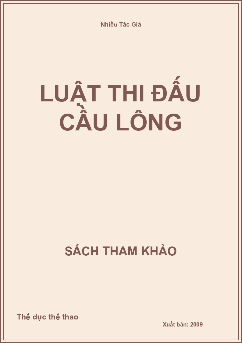 Luật thi đấu cầu lông