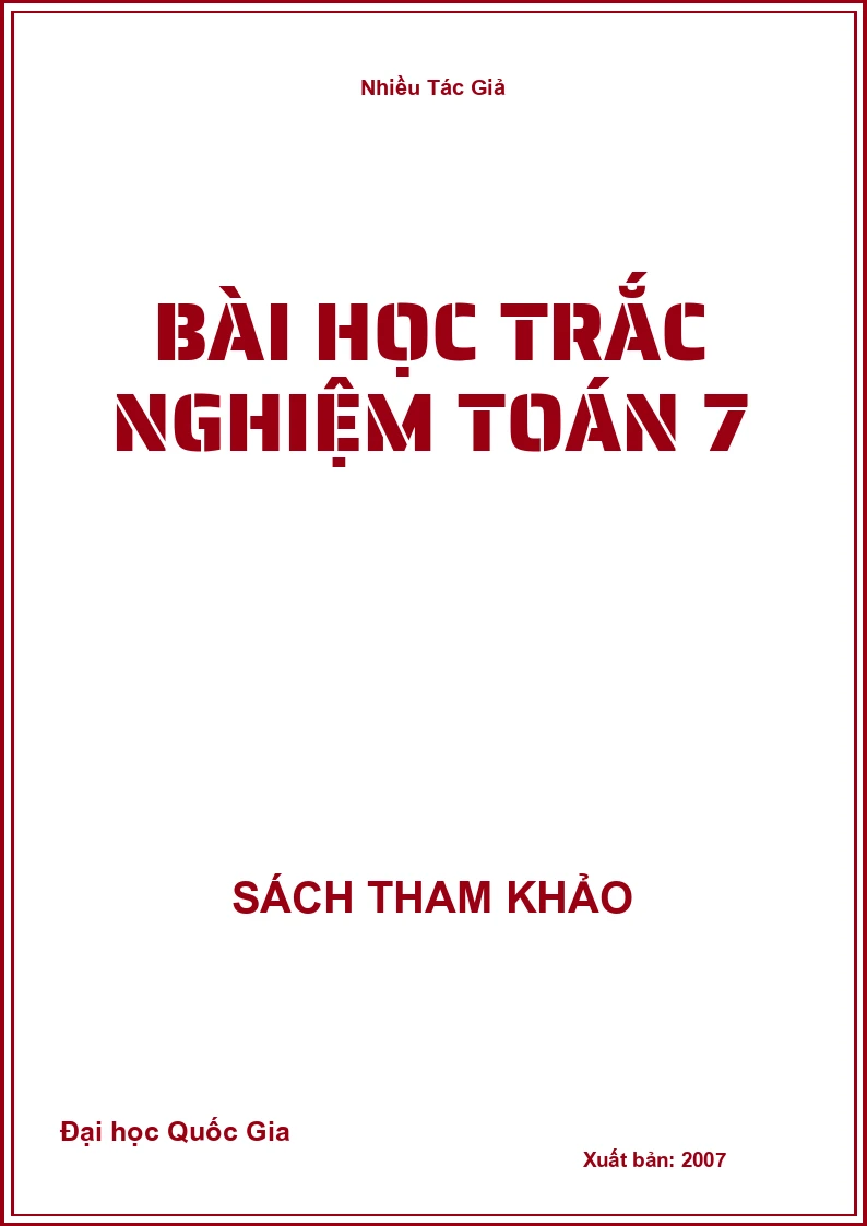 Bài học trắc nghiệm Toán 7
