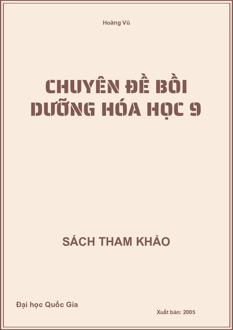 Chuyên đề bồi dưỡng Hóa Học 9