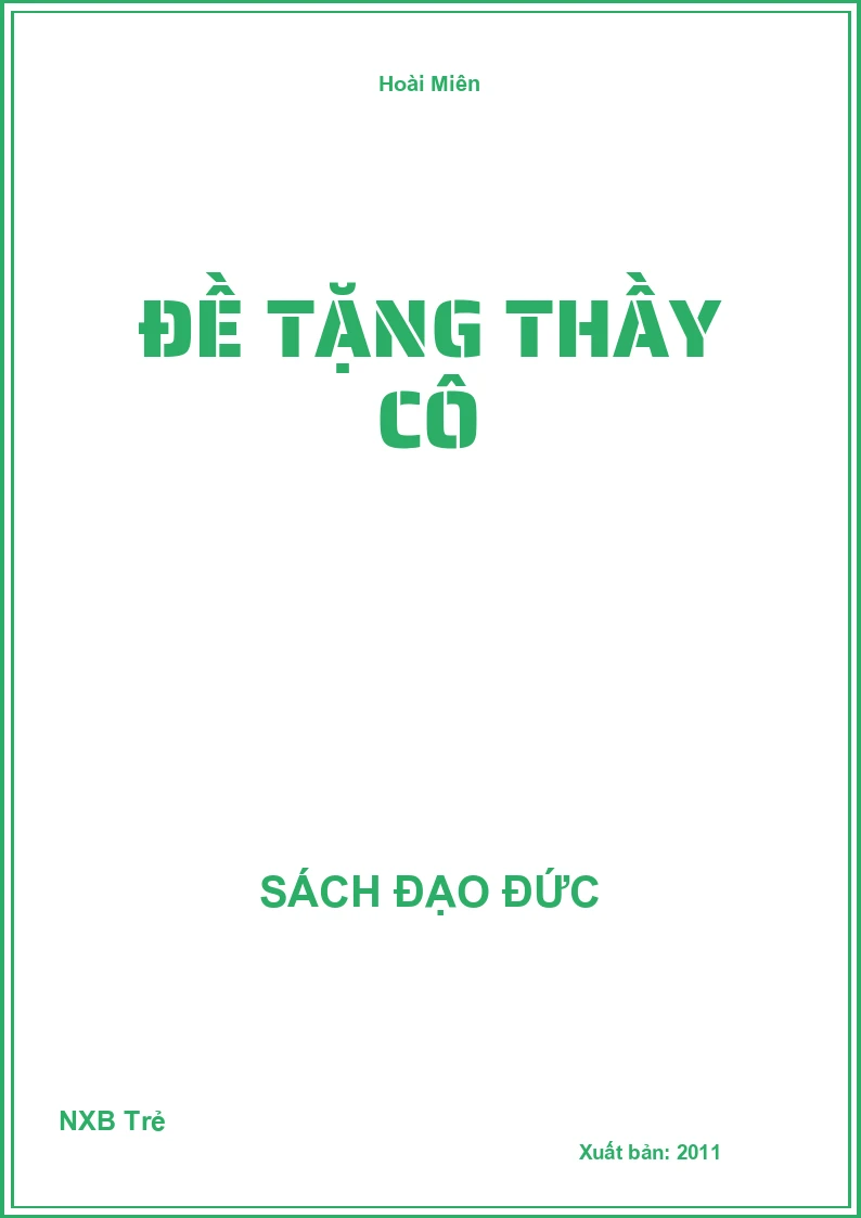 Đề tặng thầy cô