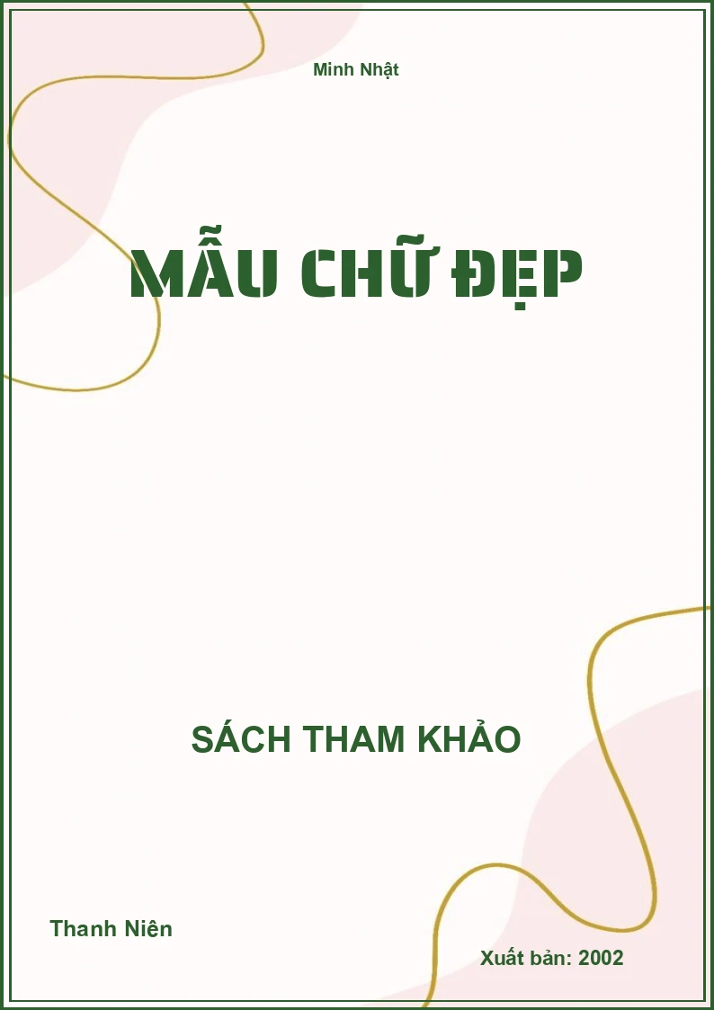Mẫu chữ đẹp