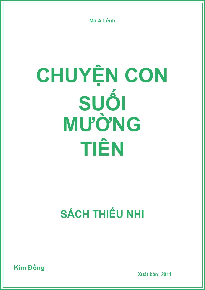 Chuyện con suối mường tiên