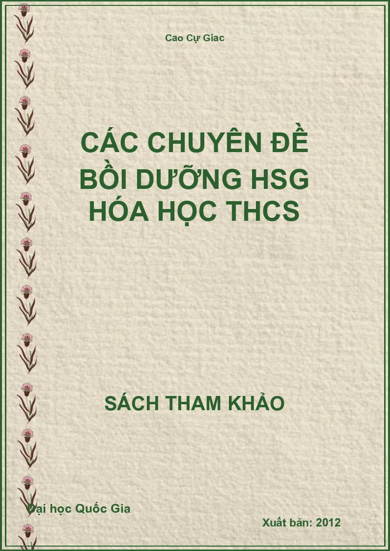 Các chuyên đề Bồi dưỡng HSG Hóa Học THCS