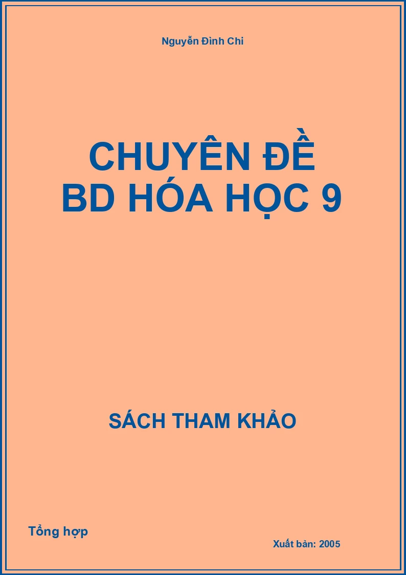 Chuyên đề bồi dưỡng Hóa học 9