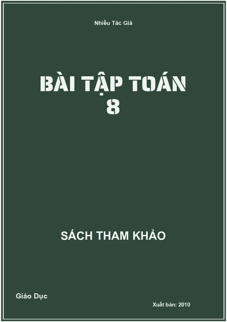 Bài tập Toán 8
