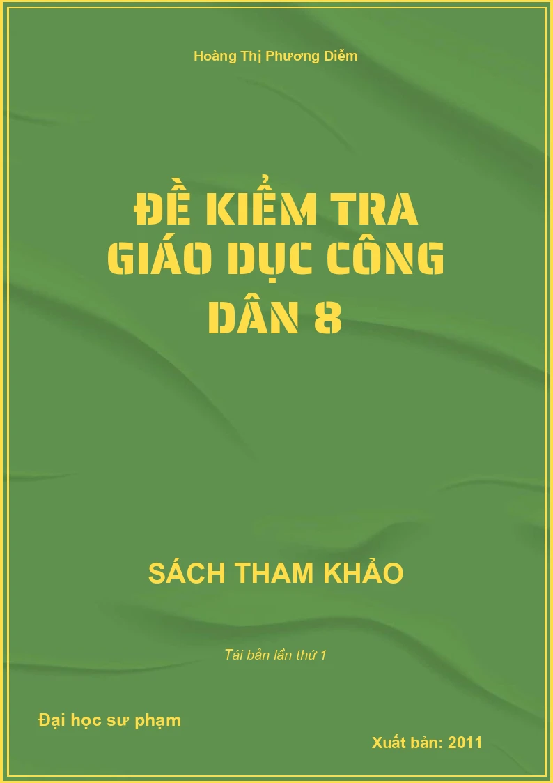 Đề kiểm tra Giáo dục công dân 8