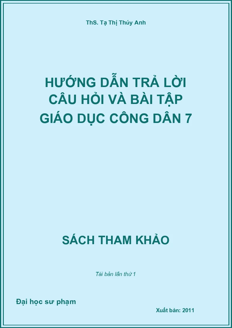 Hướng dẫn trả lời câu hỏi và bài tập Giáo dục công dân 7