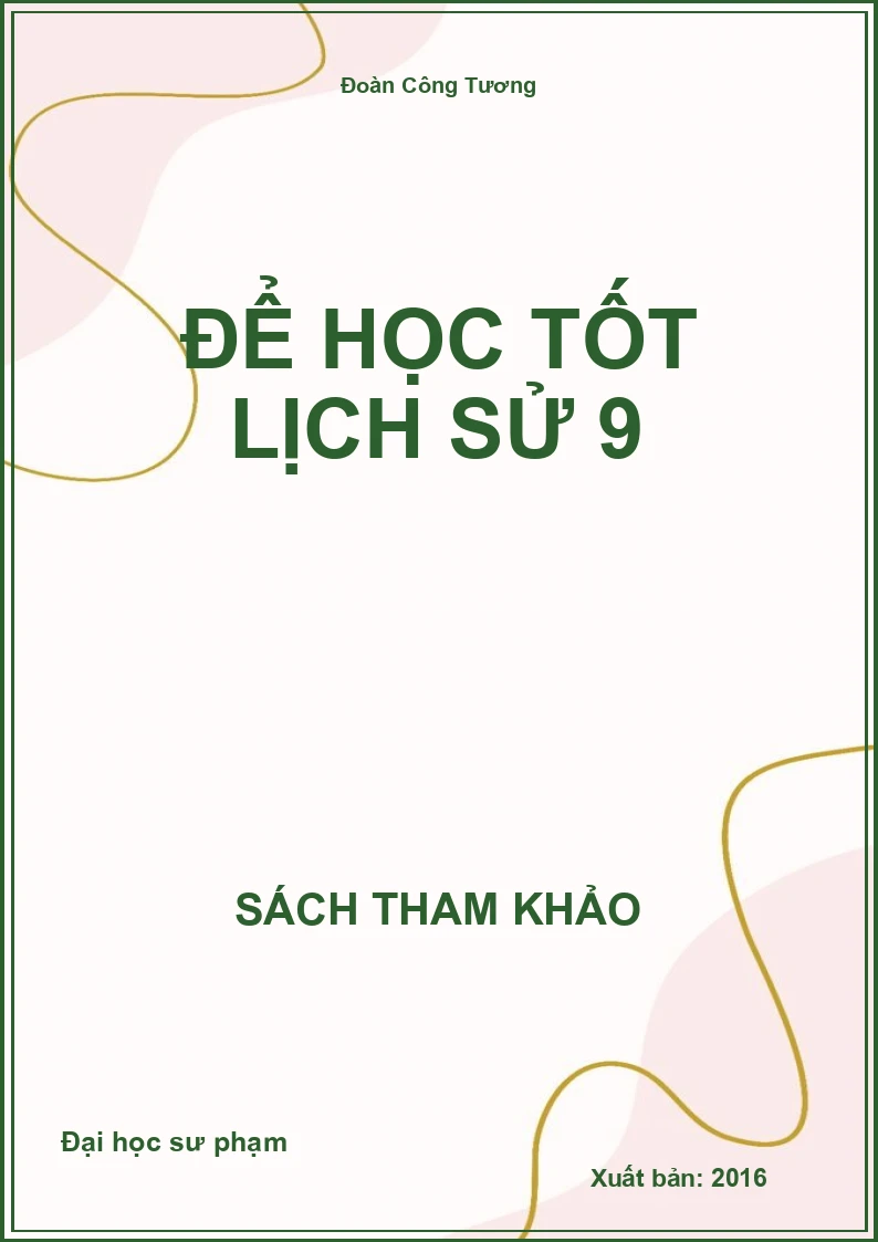Để học tốt Lịch sử 9