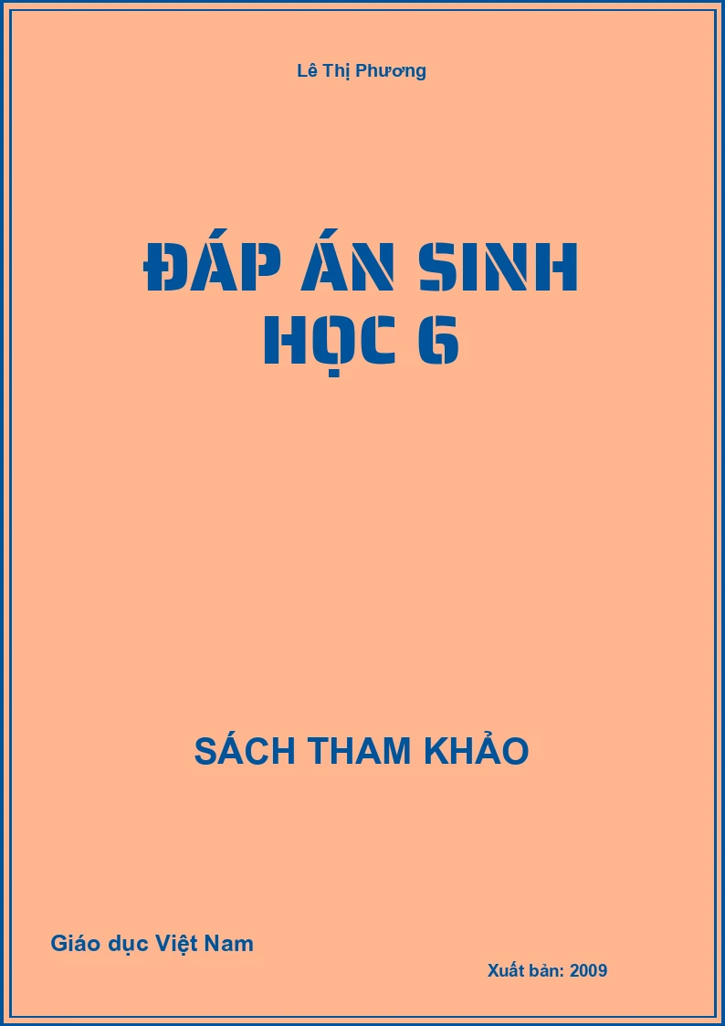 Đáp án Sinh học 6