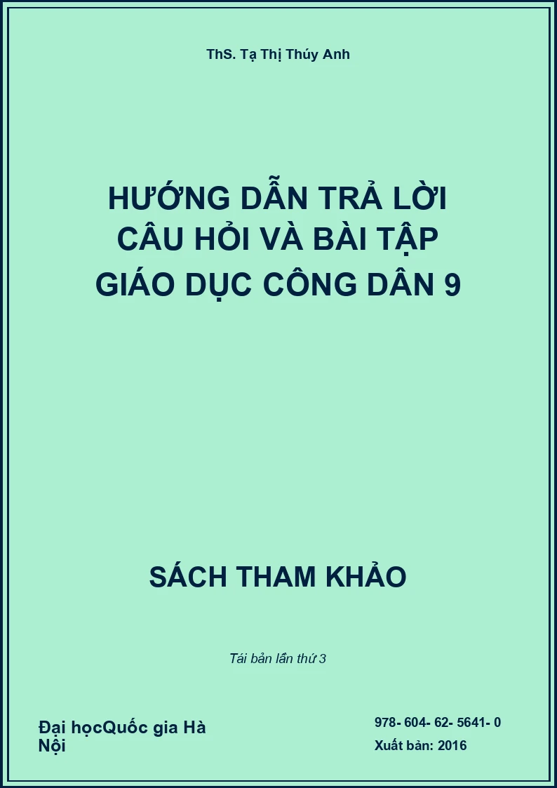 Hướng dẫn trả lời câu hỏi và bài tập Giáo dục công dân 9