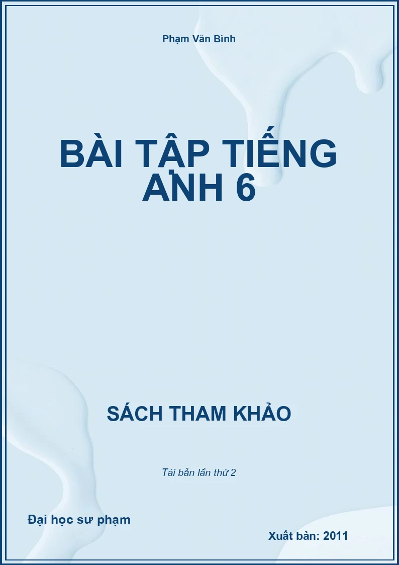 Bài Tập Tiếng Anh 6