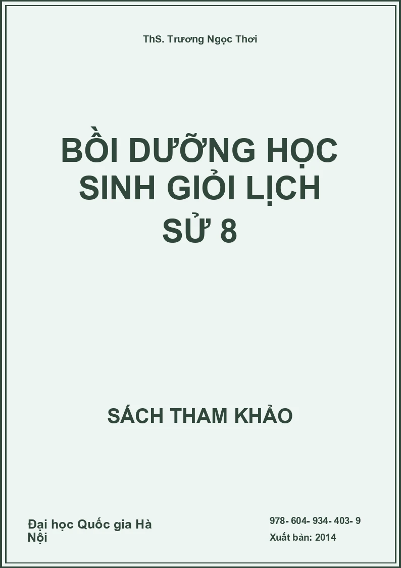 Bồi dưỡng học sinh giỏi lịch sử 8