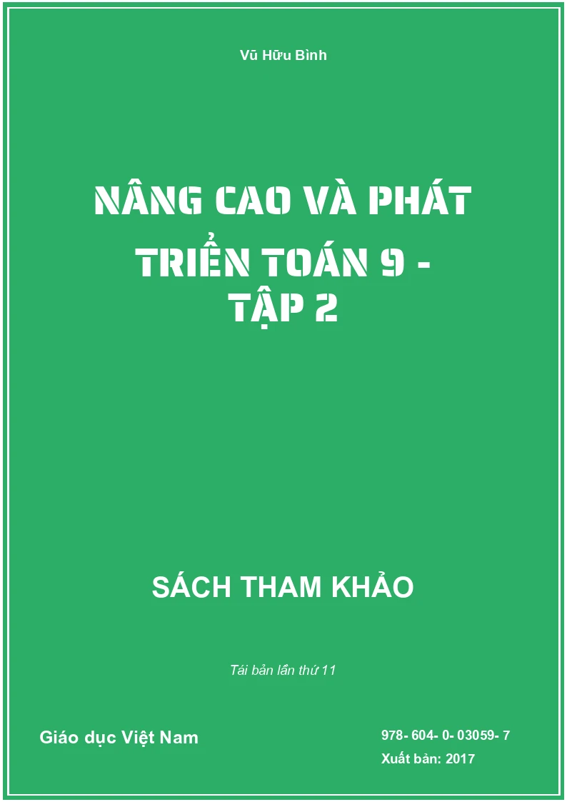 Nâng cao và phát triển Toán 9 - Tập 2